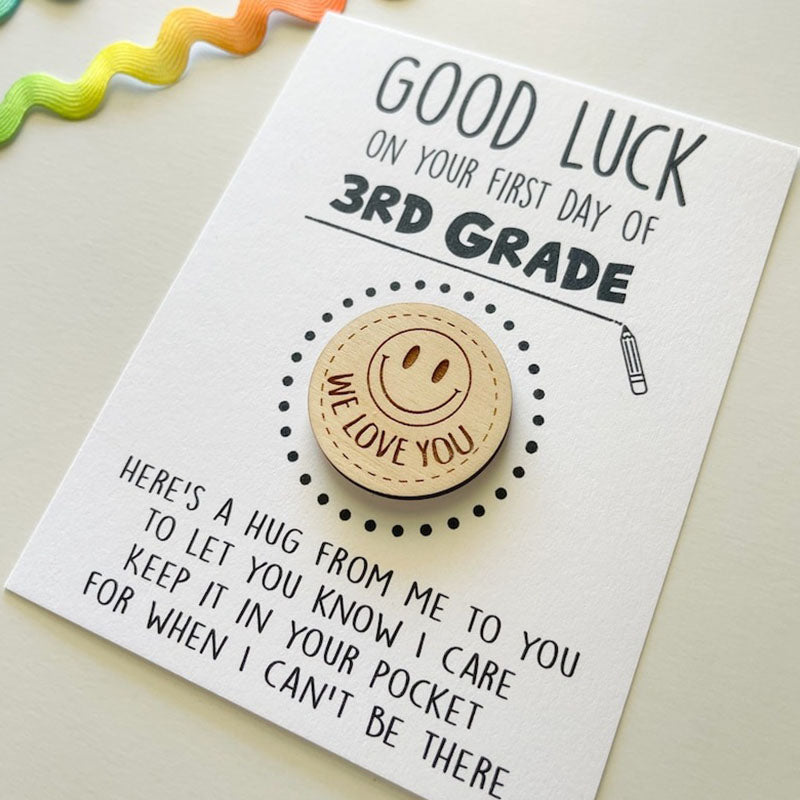 First Day of School Pocket Hug, Good Luck, Miss You