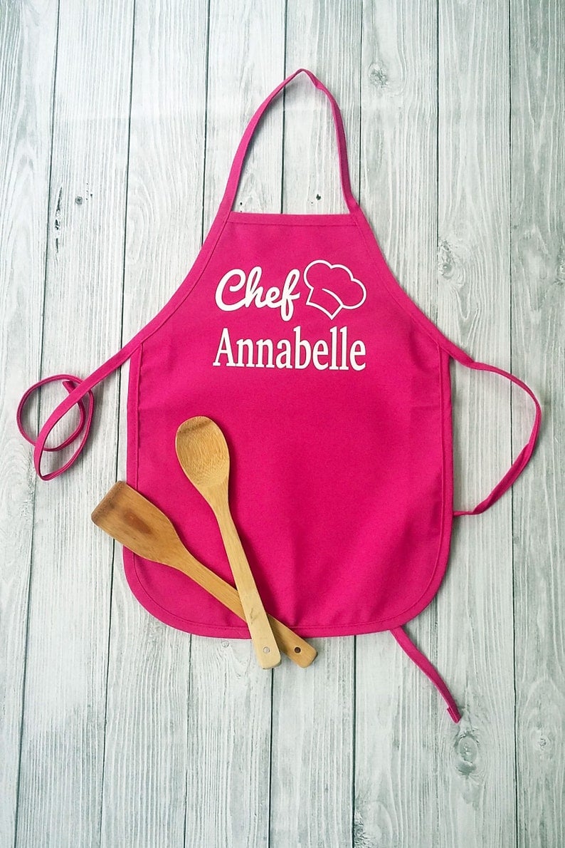 [Buy 2 Free Shipping]Family Personalized Name Cooking Apron Set, Chef and Sous Chef Aprons