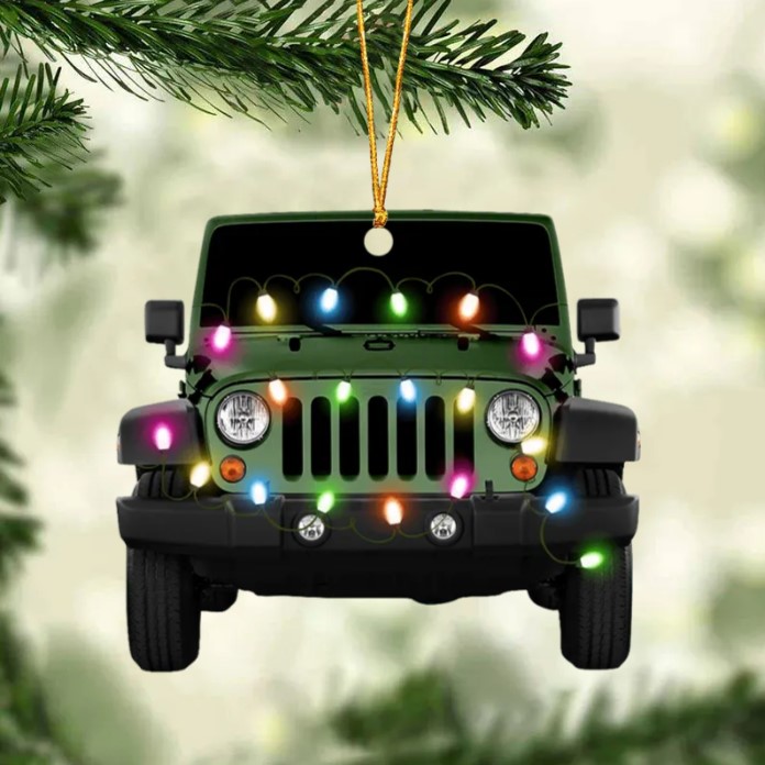 Personalized Jeep Car Acrylic Christmas Ornament