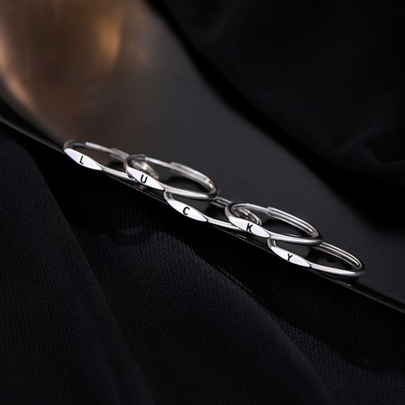 Silver Initial Signet Ring