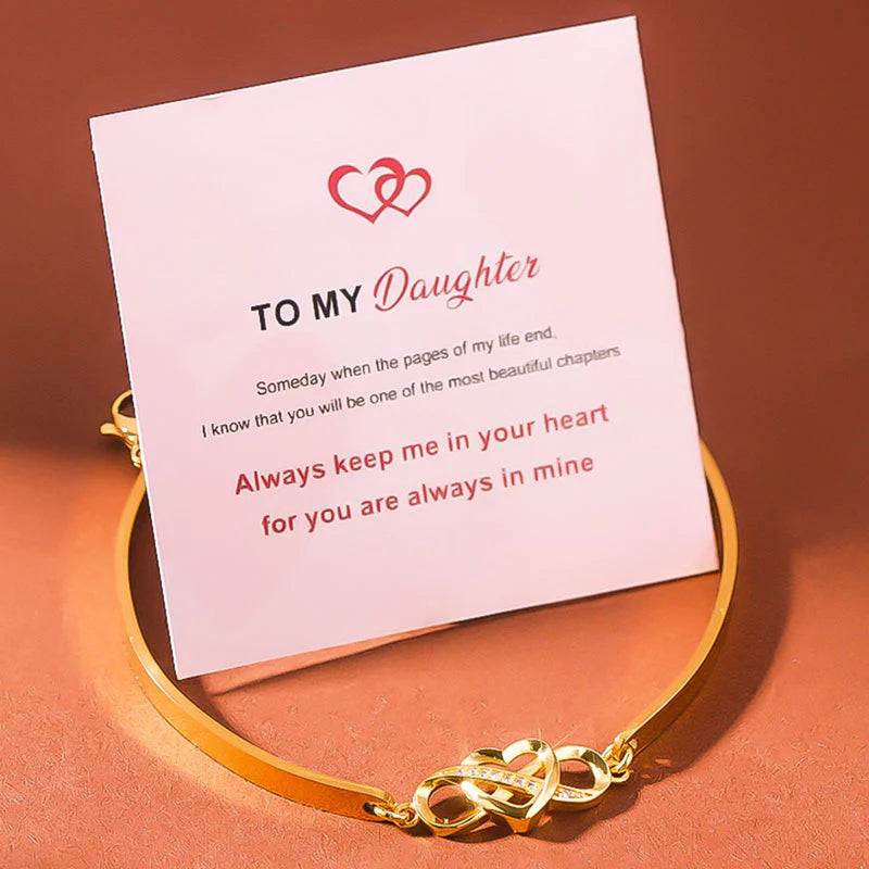 For Daughter - Always Keep Me In Your Heart  Infinity Bracelet
