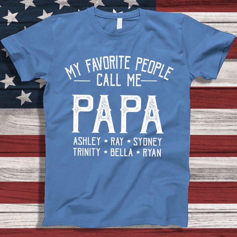 Personalized Grandpa shirt with name, Papa shirt with name