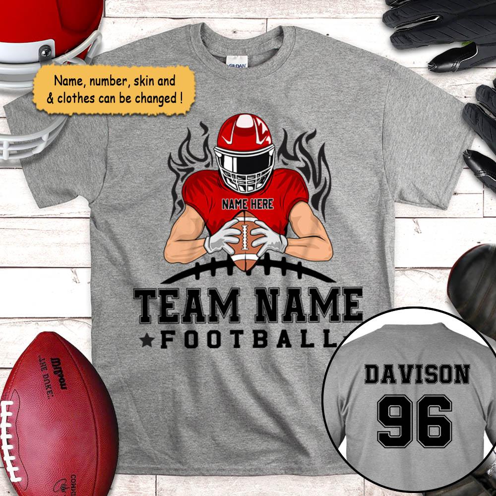 Personalized American Football Team Shirt, American Football Son Shirt, Custom Son Name And Number American Football Shirt