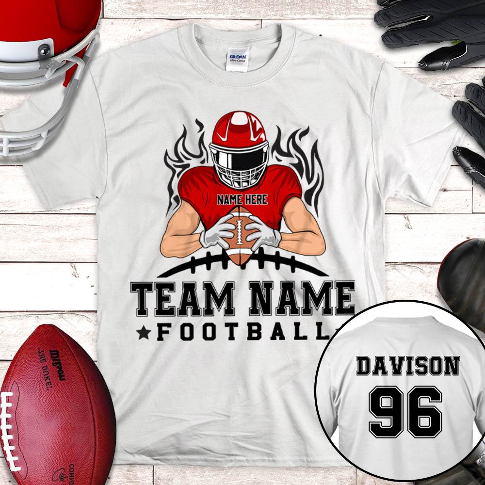 Personalized American Football Team Shirt, American Football Son Shirt, Custom Son Name And Number American Football Shirt