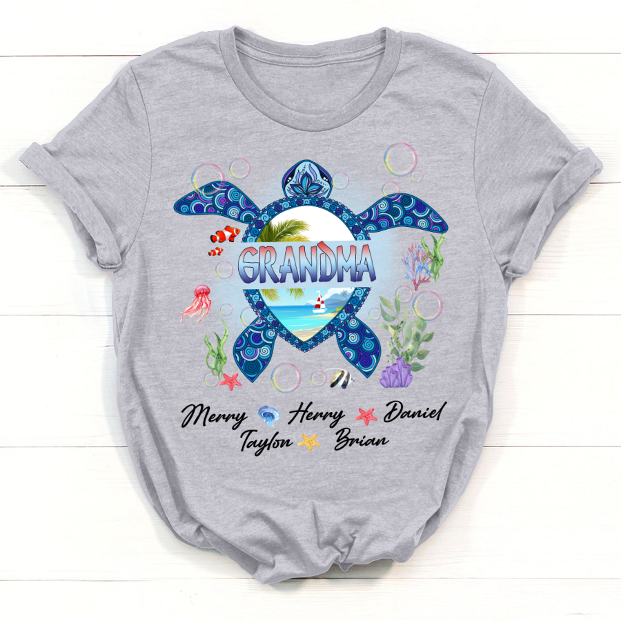 Grandma And Grandkid's Turtle Shirt