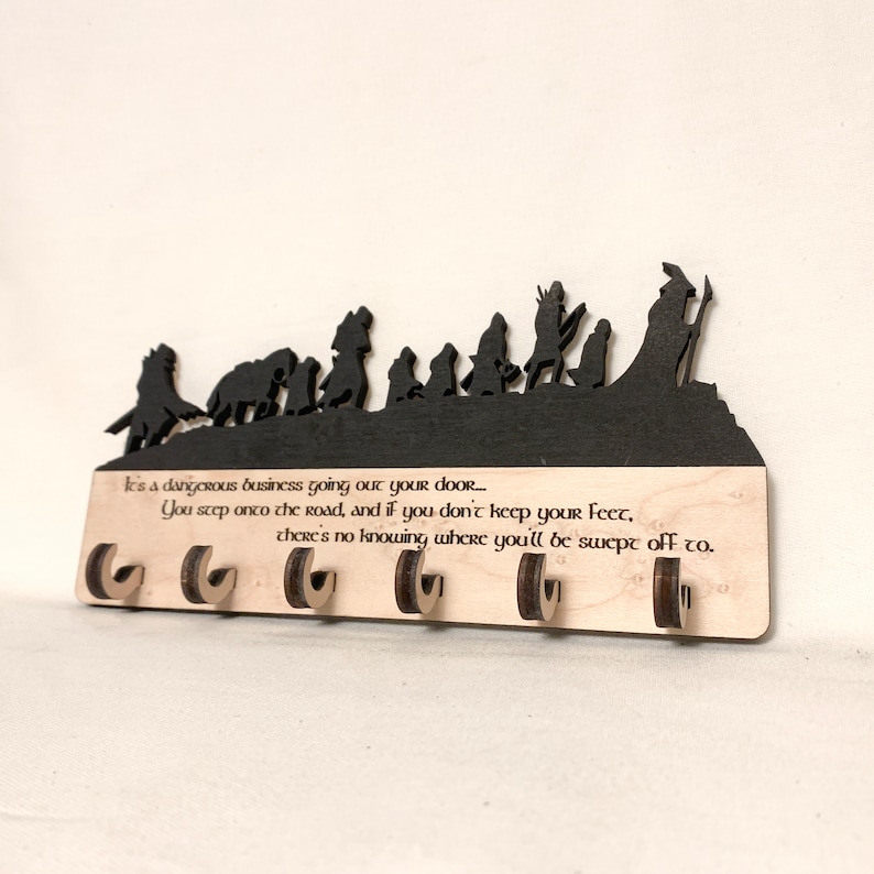 Key Holder for wall/key holder/key organizer/key hanger/LOTR/key hooks/Wall Key Holder/for him/her/Personalized/Book lover gift