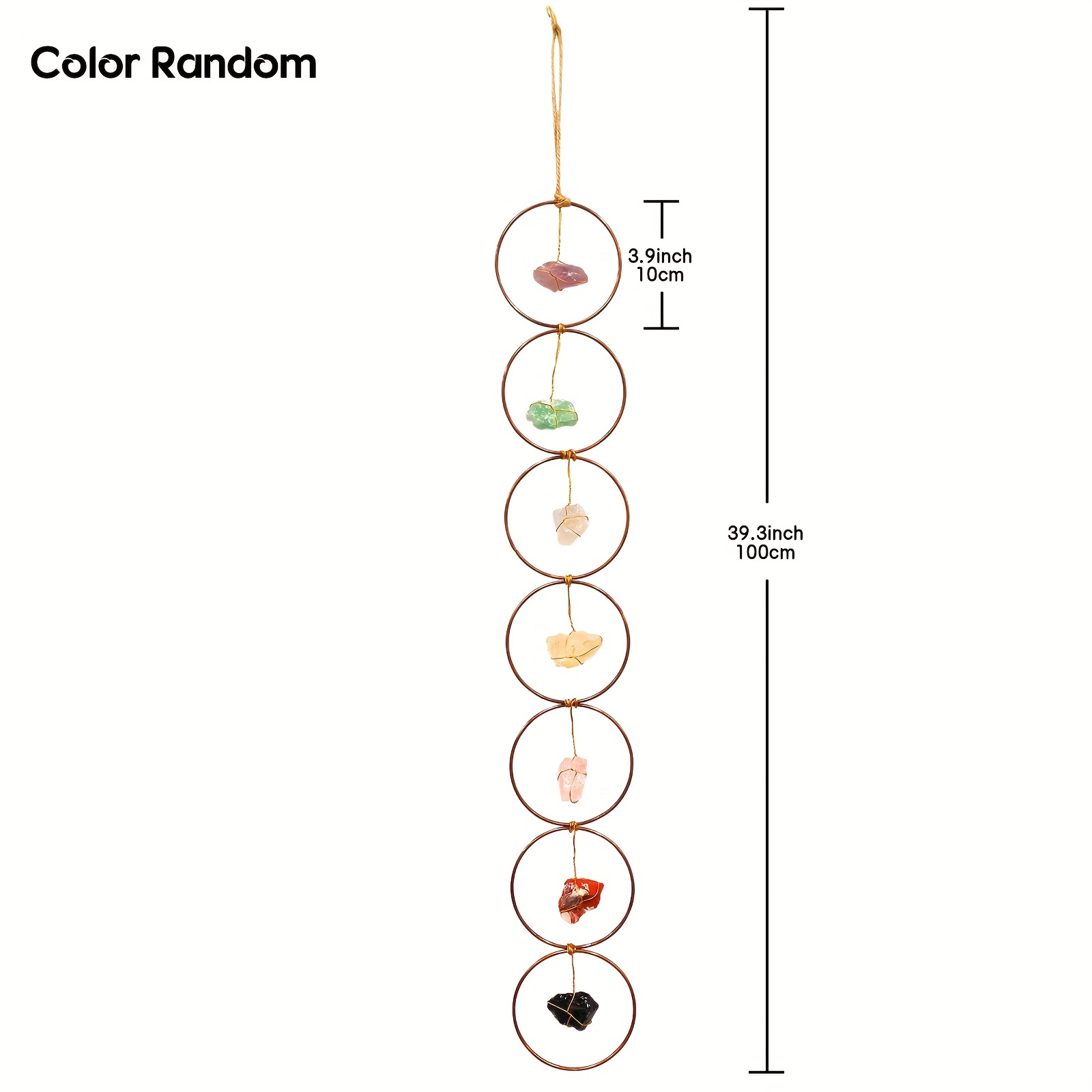 1pc 7 Colors Crystal Raw Stone Pendant