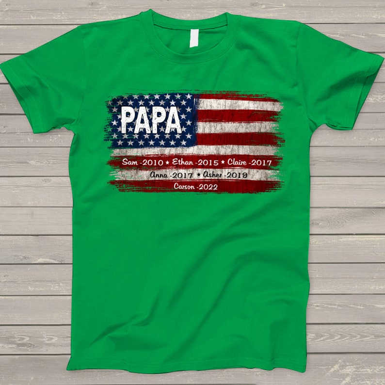 Personalized Papa Shirt, Shirt for Papa,