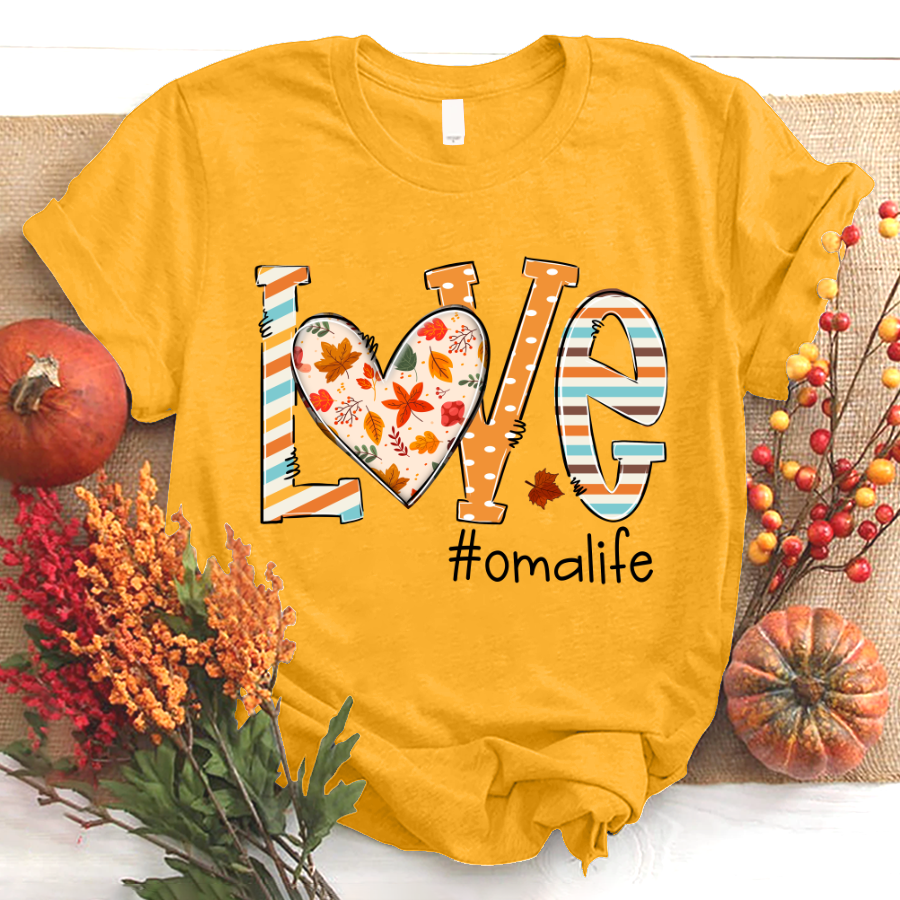 Autumn love oma life 2022 T-Shirt