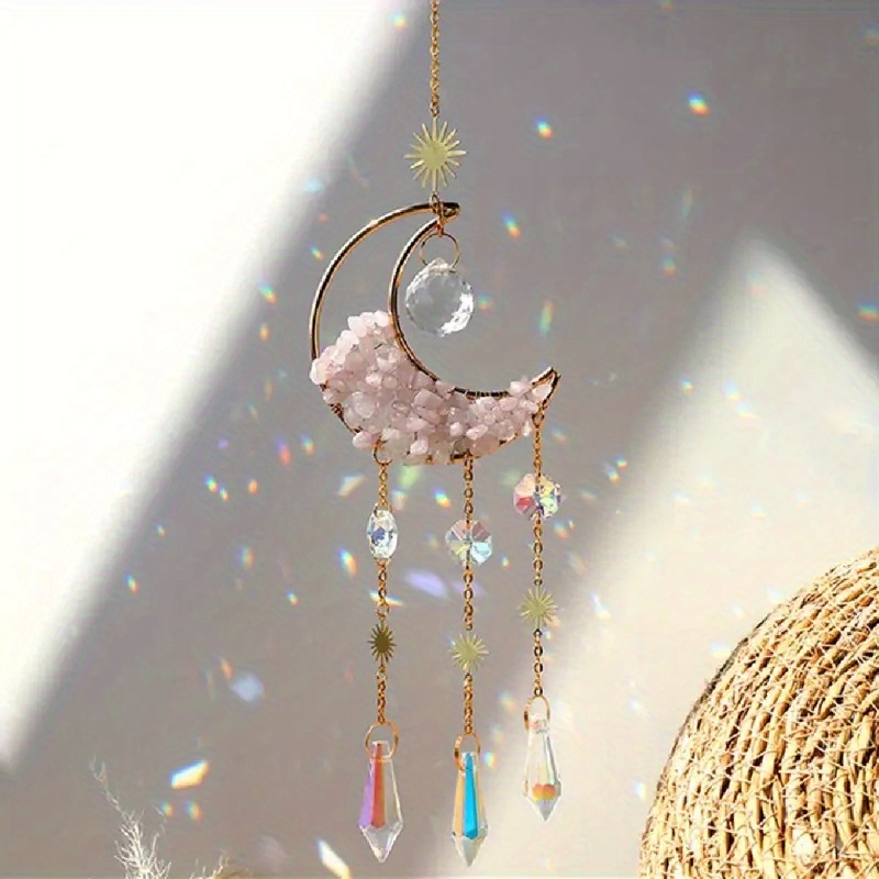 Crystal Moon Star Suncatcher