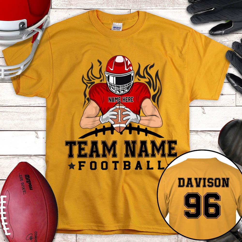 Personalized American Football Team Shirt, American Football Son Shirt, Custom Son Name And Number American Football Shirt