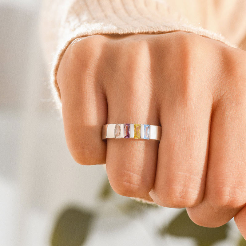 Birthstone Family Elegant Ring