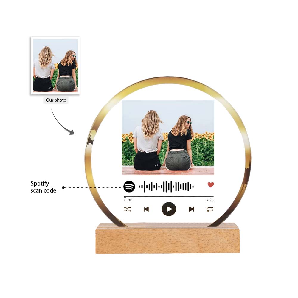 Custom Photo Spotify Code Frame Scannable Acrylic Music Plaque Gift