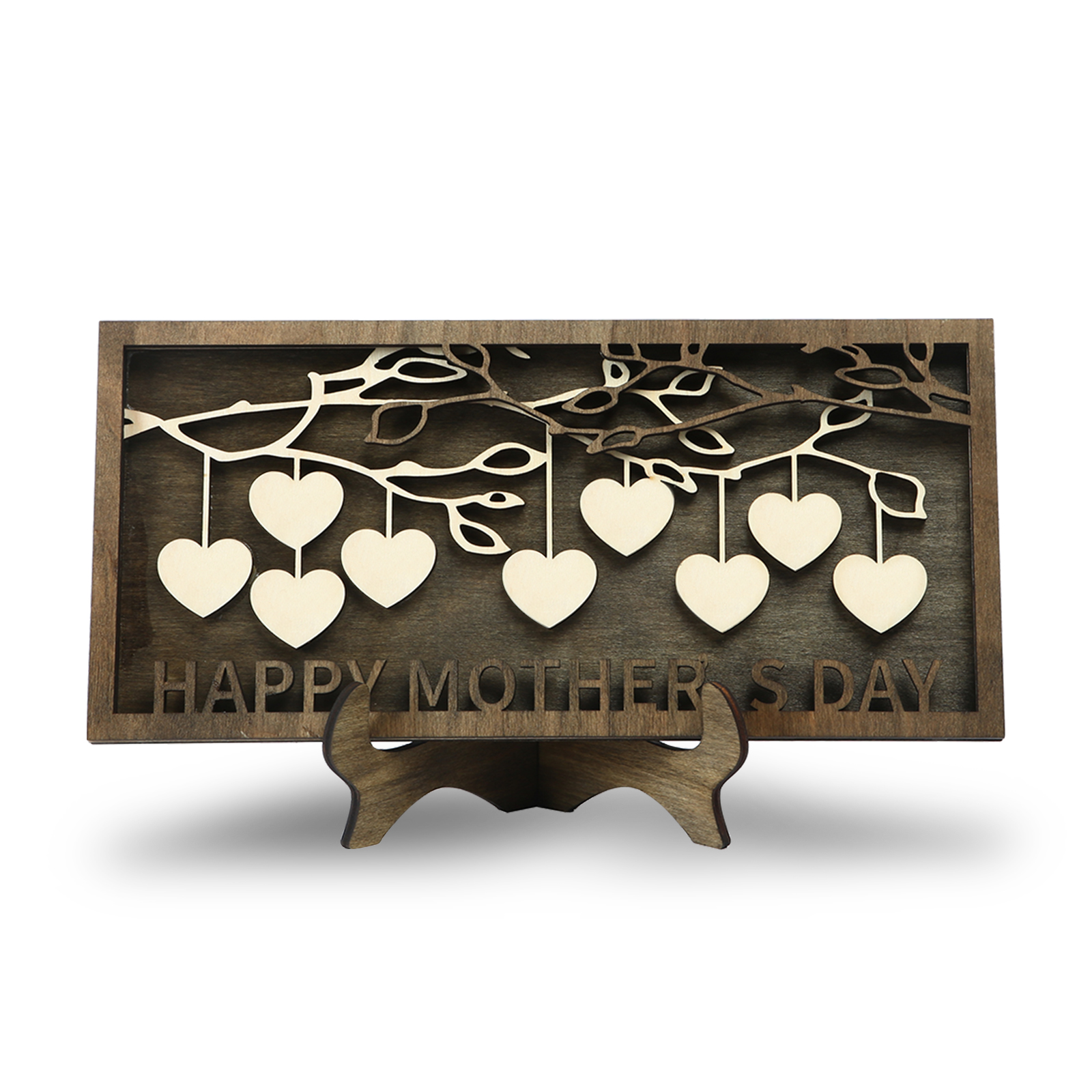 9 Names Personalized Family Tree Frame Wood Frame 9 Family Members Custom Text