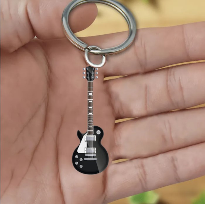 Personalized Guitar Acrylic Keychain-Great Gift Idea For Guitar Lover