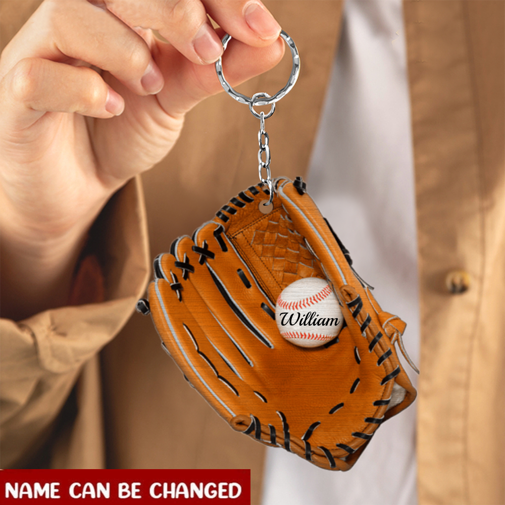 Personalized Baseball Glove Ornament, Baseball Ornament
