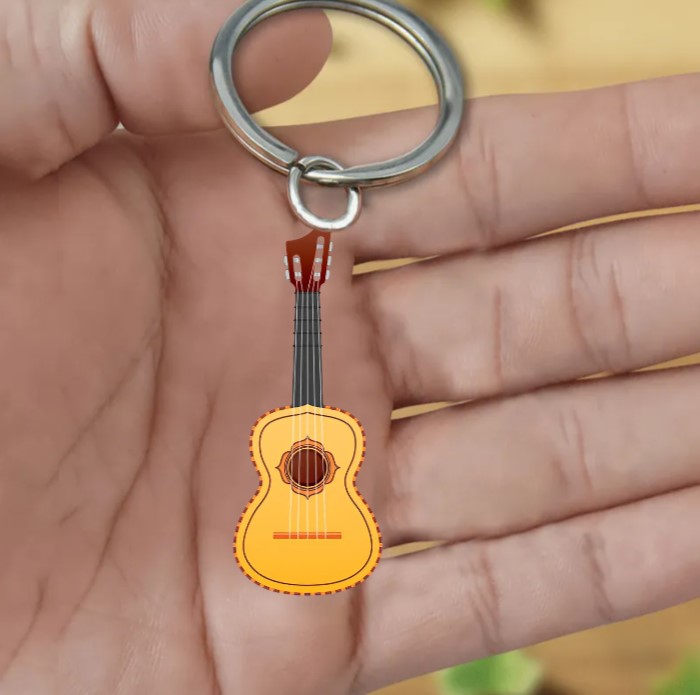 Personalized Guitar Acrylic Keychain-Great Gift Idea For Guitar Lover