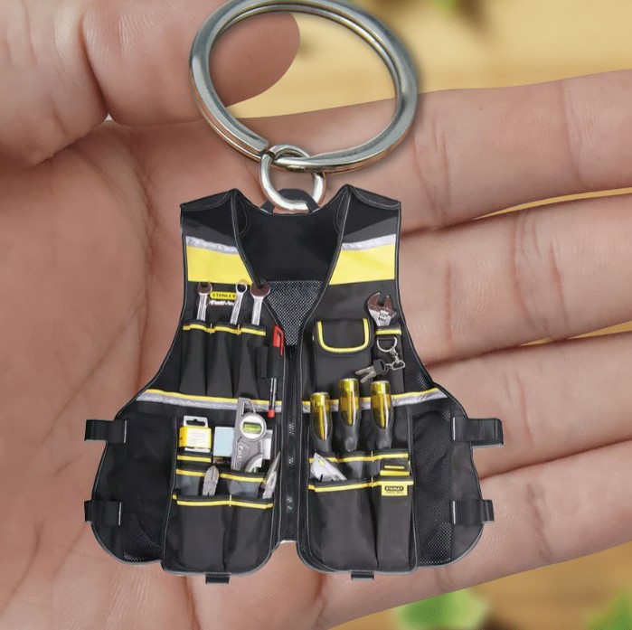 Personalized Electrician Tool Bag Acrylic Keychain