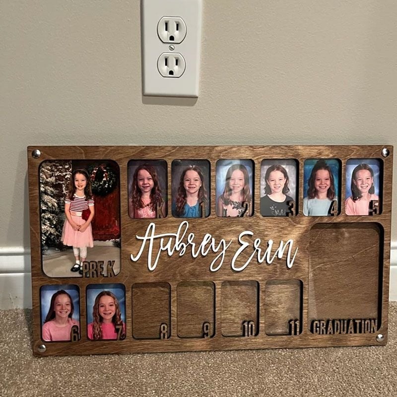 Pre K to Graduation School Picture Frame | Grade School Photo Frame