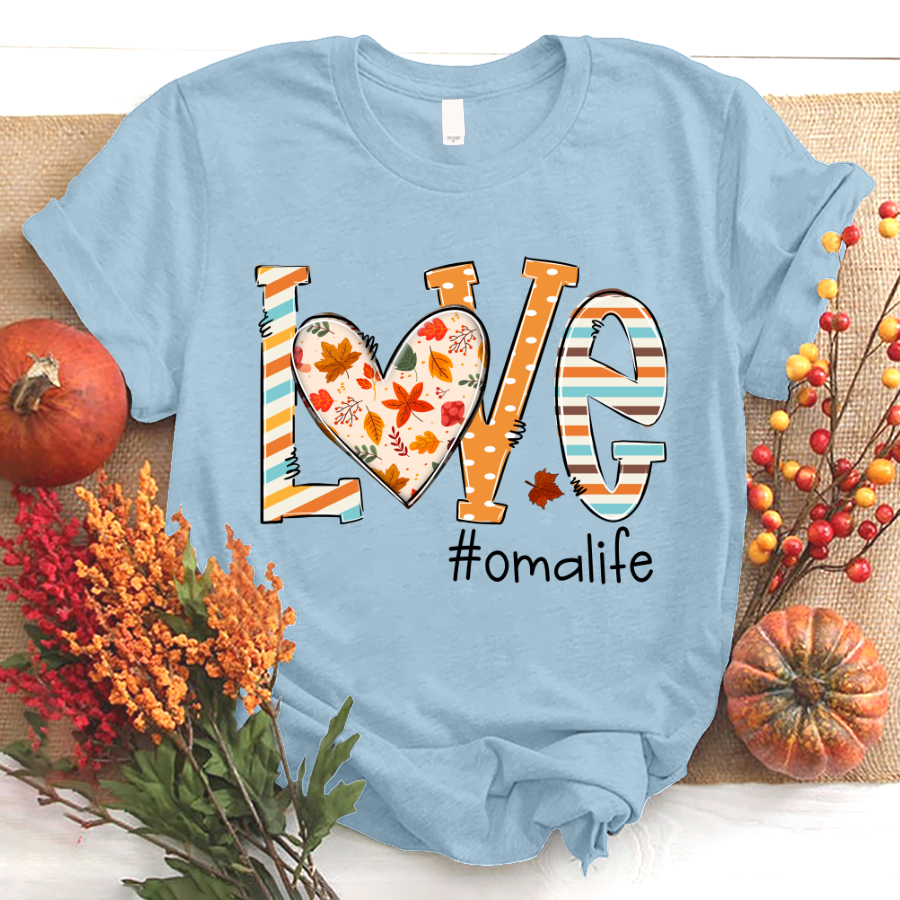 Autumn love oma life 2022 T-Shirt