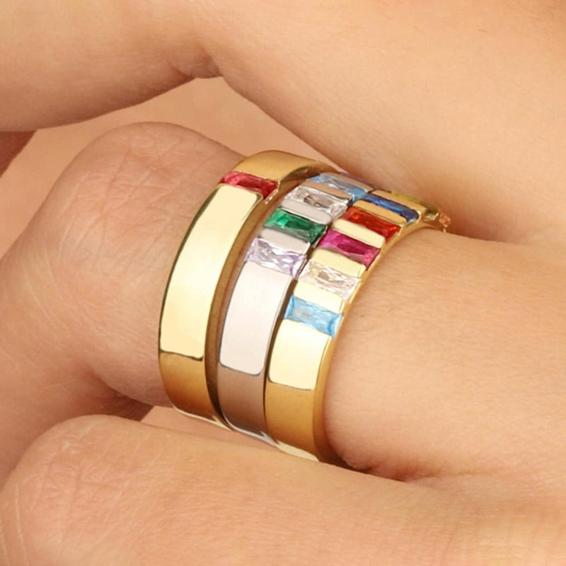 Birthstone Family Elegant Ring