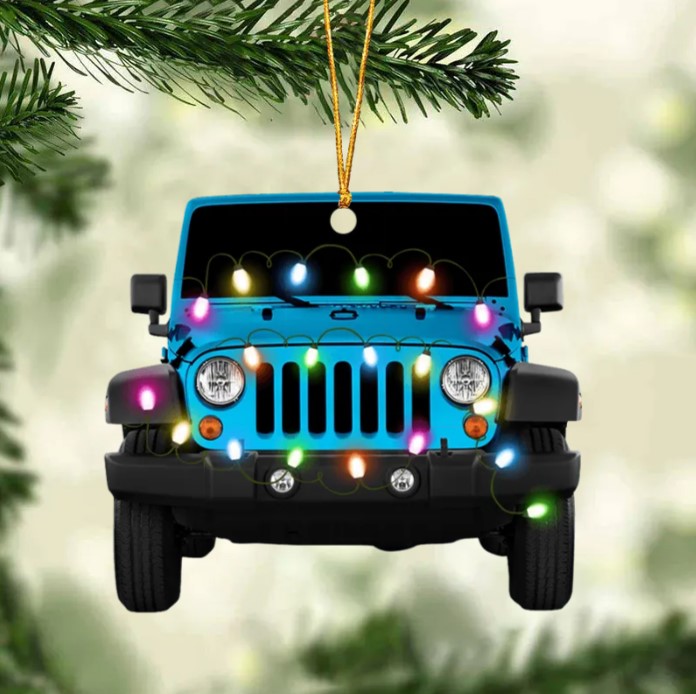 Personalized Jeep Car Acrylic Christmas Ornament