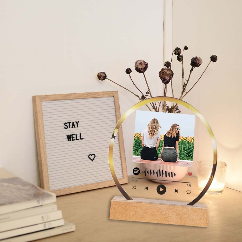 Custom Photo Spotify Code Frame Scannable Acrylic Music Plaque Gift