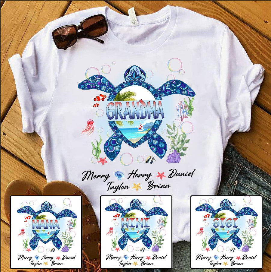 Grandma And Grandkid's Turtle Shirt