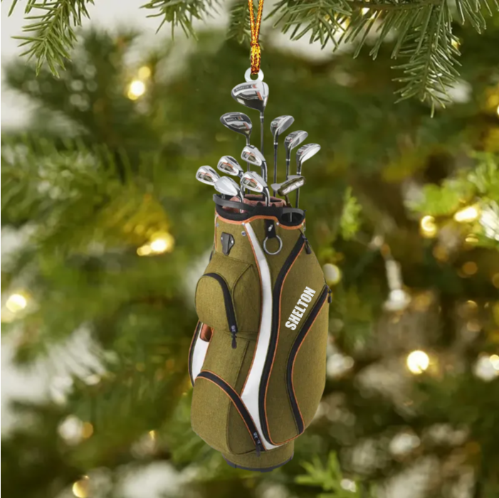 Personalized Golf Bag Christmas Ornament