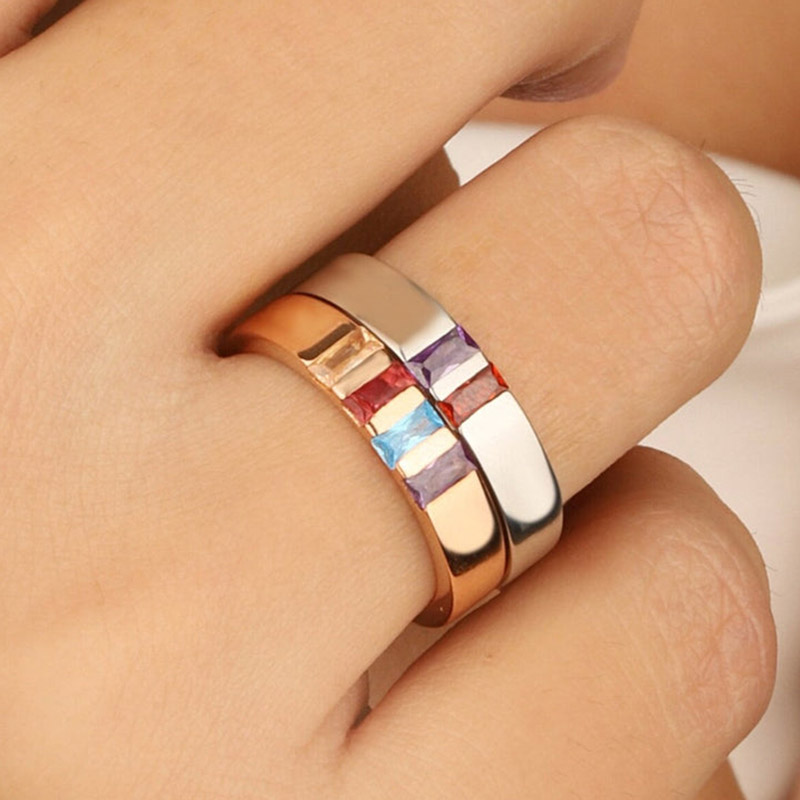 Birthstone Family Elegant Ring