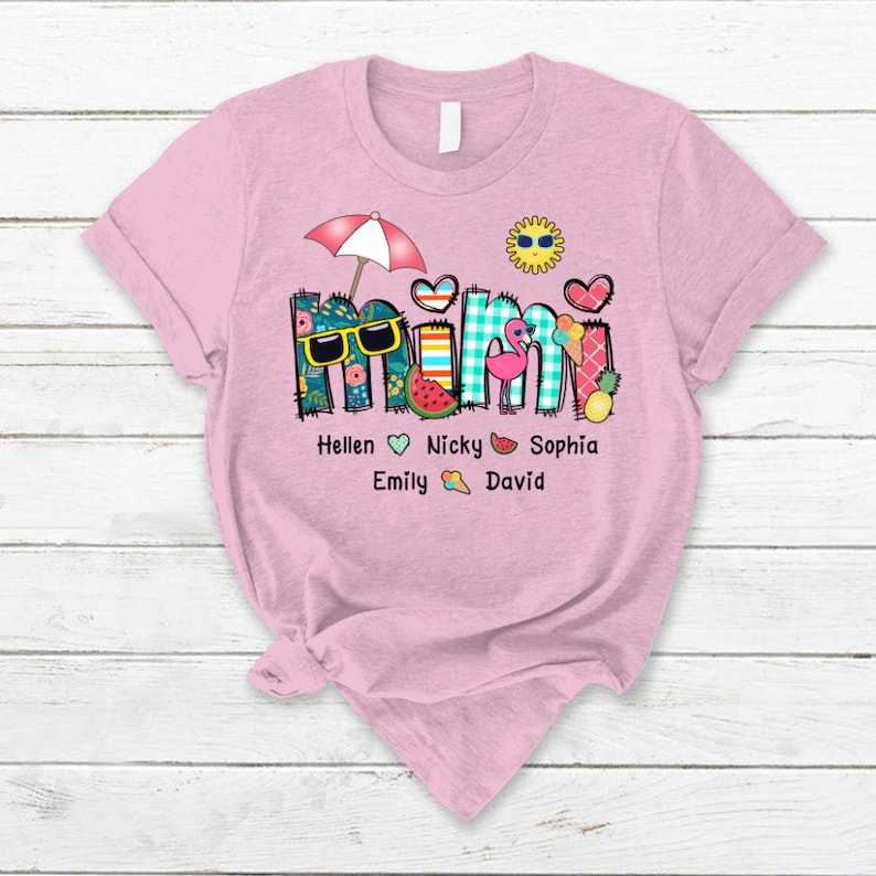 Personalized Grandma Shirt, Custom Name Mom Shirt