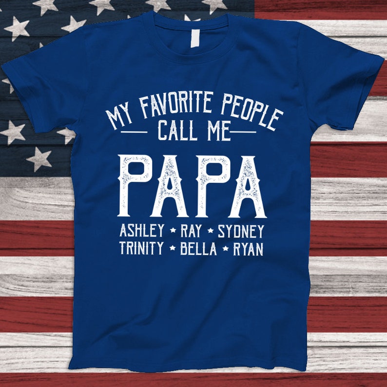 Personalized Grandpa shirt with name, Papa shirt with name