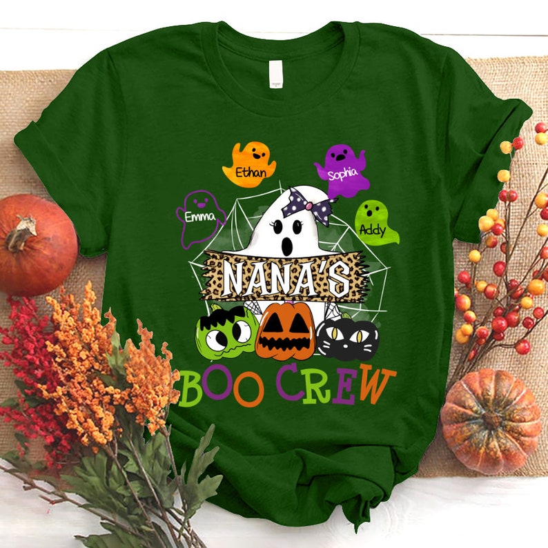 Personalized Nana Halloween Shirt, Custom Nickname Nana Mimi Tee for Autumn