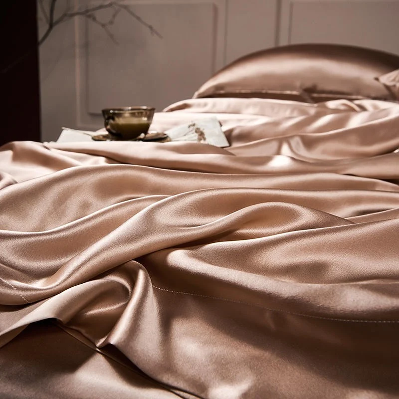 FREE SHIPPING🌹25 Momme Luxury Pure Mulberry Silk Bedding Set of 4(1x Quilt Cover + 1x Bedsheet + 2x Pillowcases)