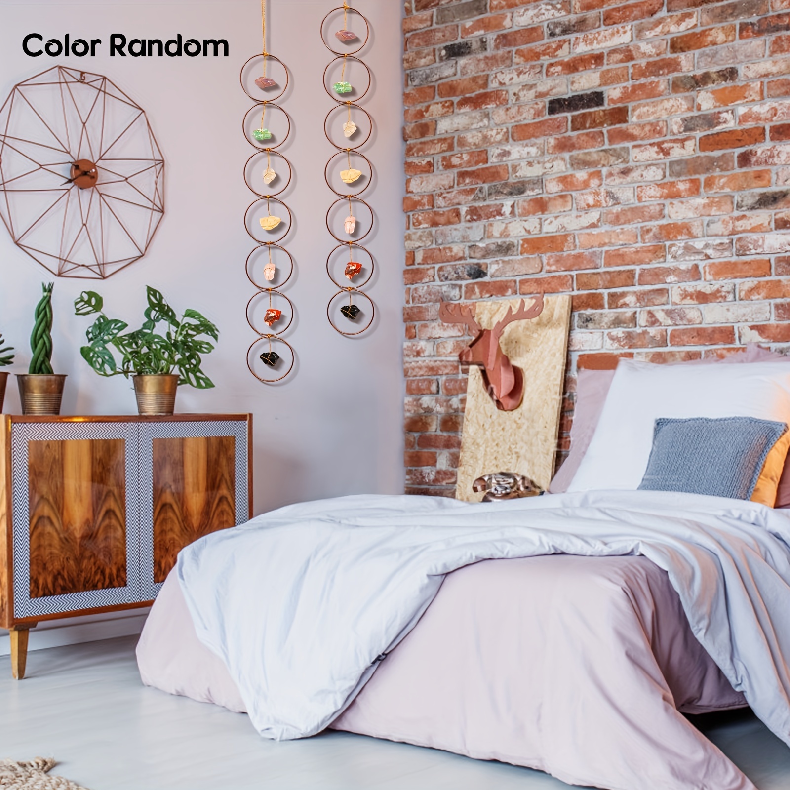 1pc 7 Colors Crystal Raw Stone Pendant