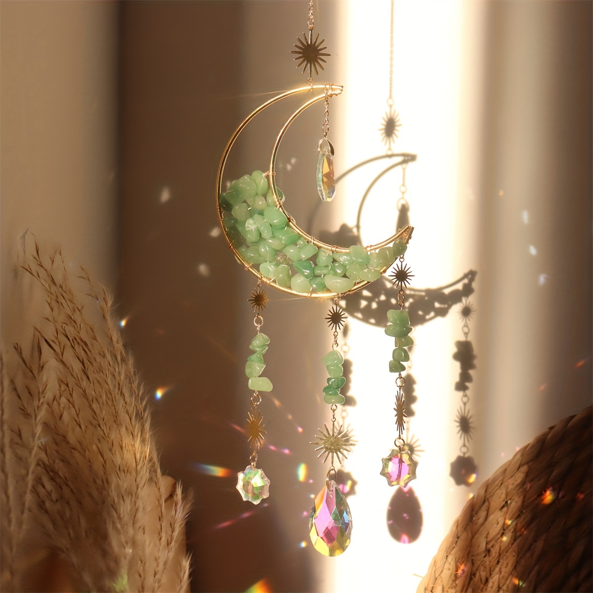 Crystal Moon Star Suncatcher