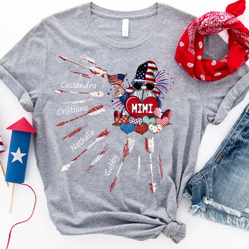 4th of july Personalized Grandma Shirt