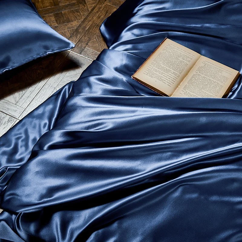 FREE SHIPPING🌹25 Momme Luxury Pure Mulberry Silk Bedding Set of 4(1x Quilt Cover + 1x Bedsheet + 2x Pillowcases)