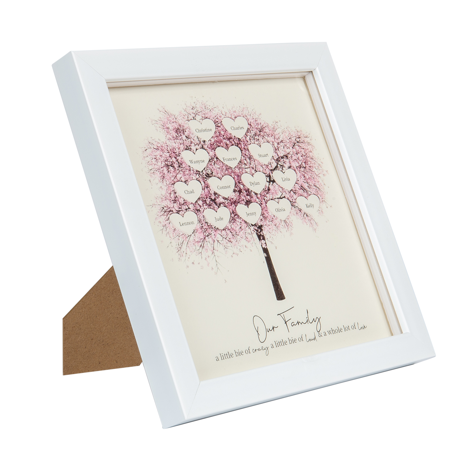 Custom 14 Names Family Tree Frame, Family Tree LED Ligh Picture Frame, Best Gift for Family