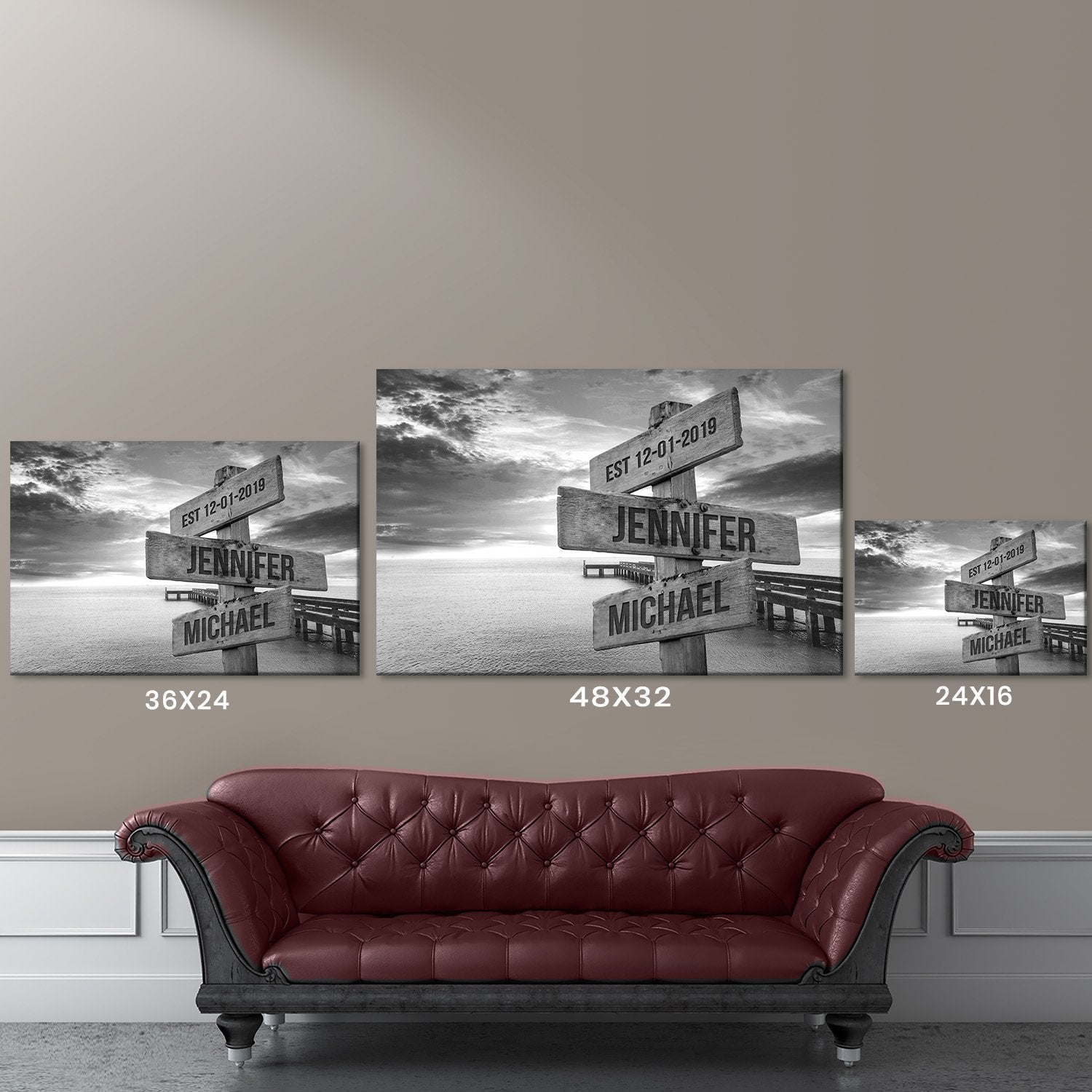 Ocean Dock Names Premium Canvas