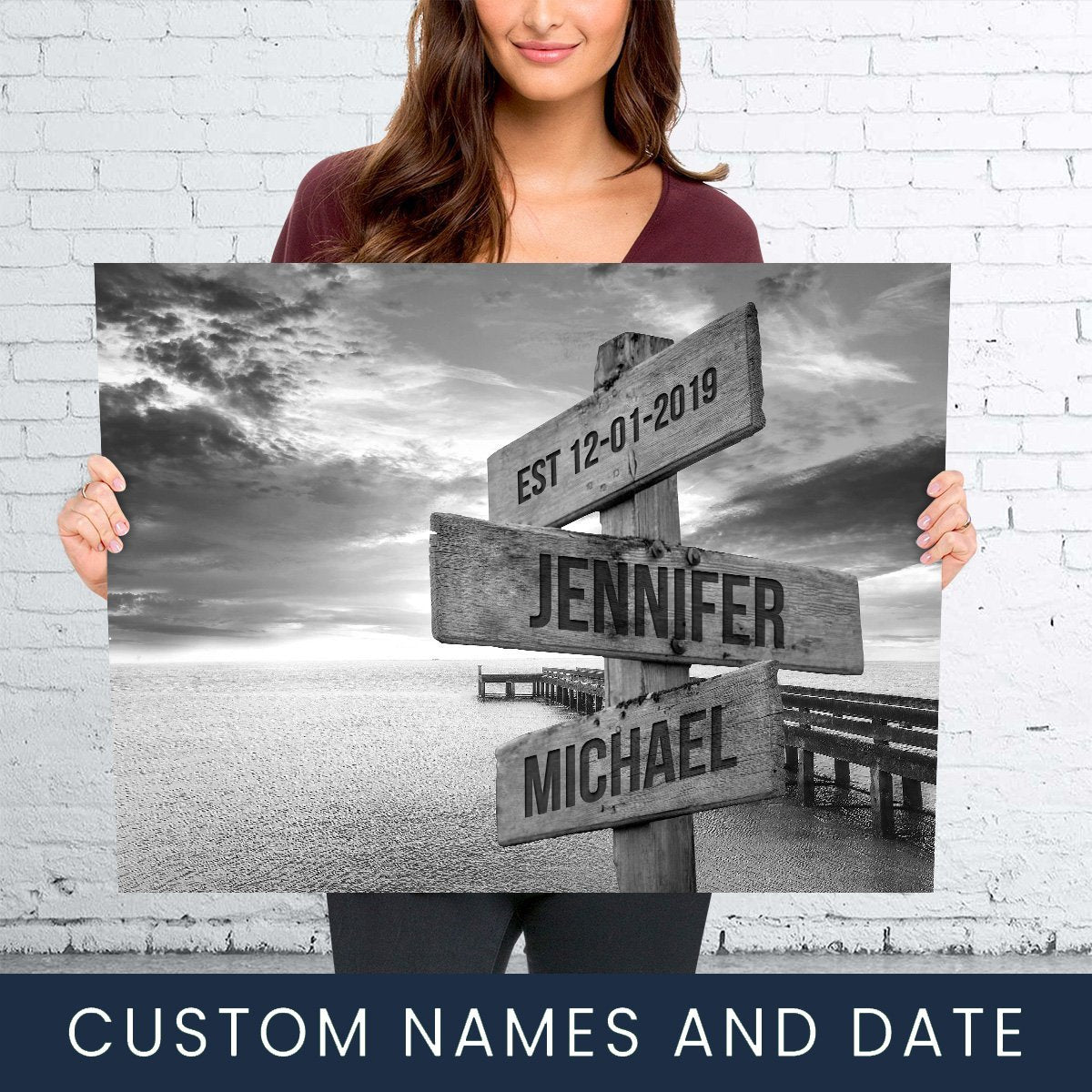 Ocean Dock Names Premium Canvas