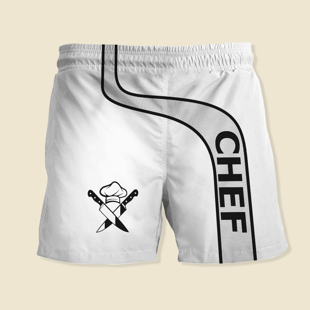 Personalized Chef Hawaiian Shirt And Men Beach Shorts Knife Kit