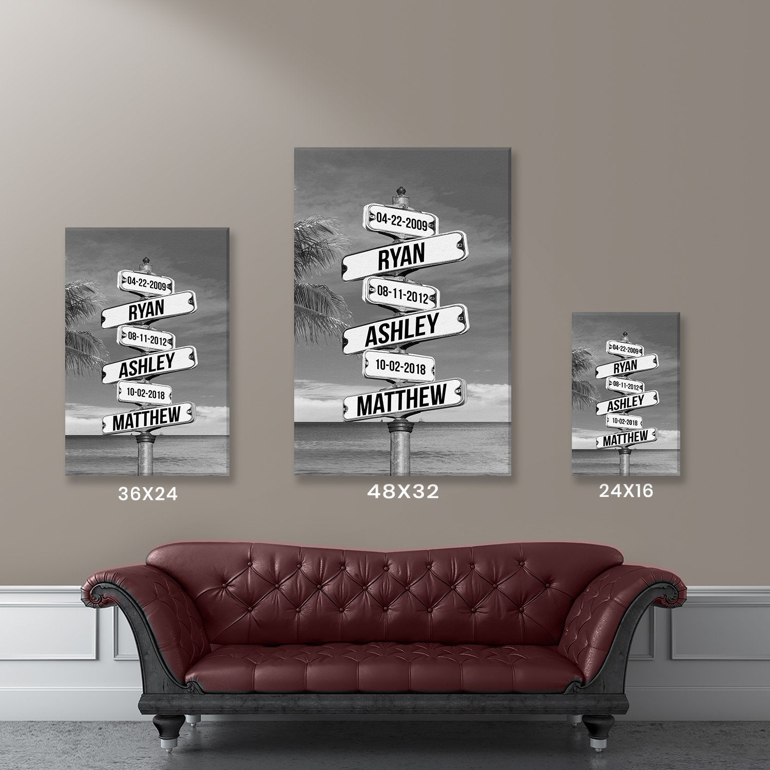 Street Sign Names Premium Canvas