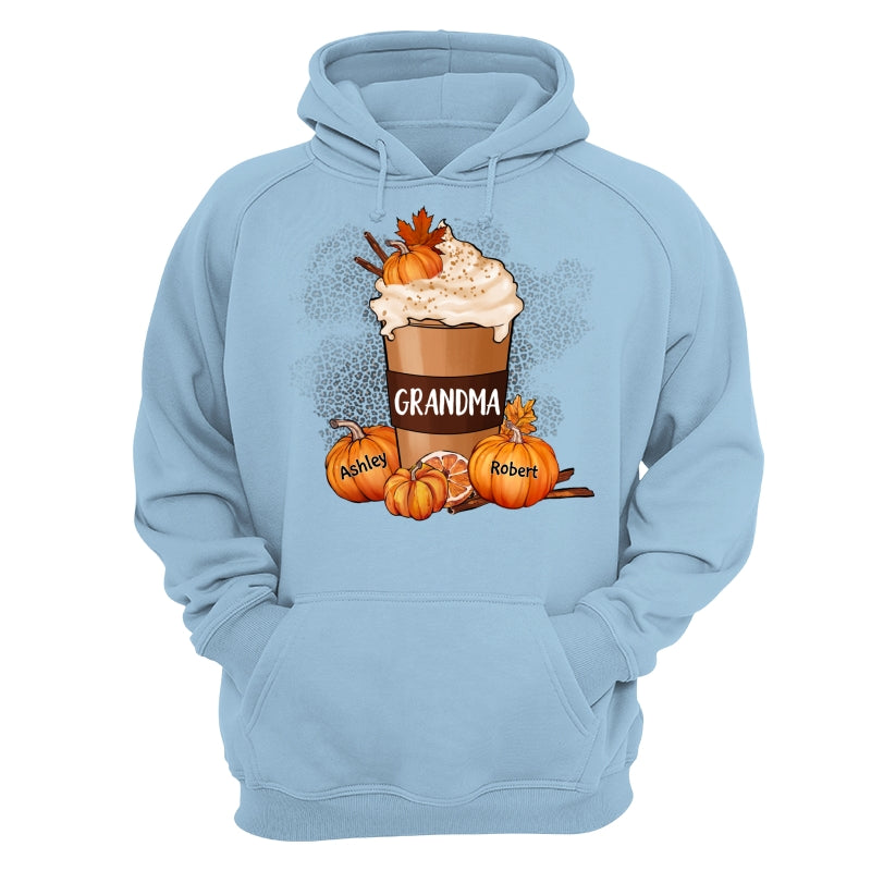 Grandma Mom Pumpkin Spice Latte Personalized Shirt