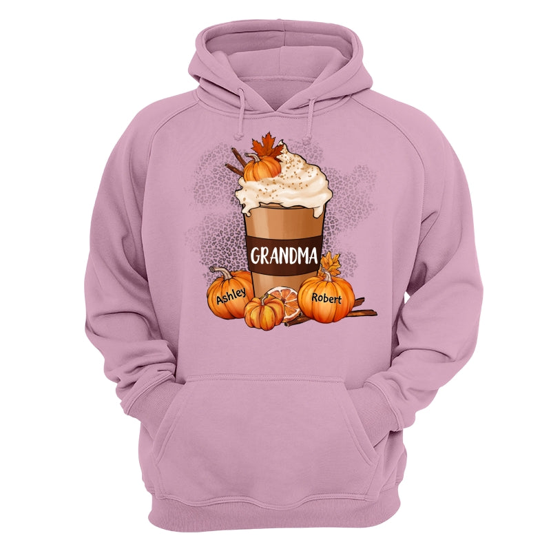 Grandma Mom Pumpkin Spice Latte Personalized Shirt