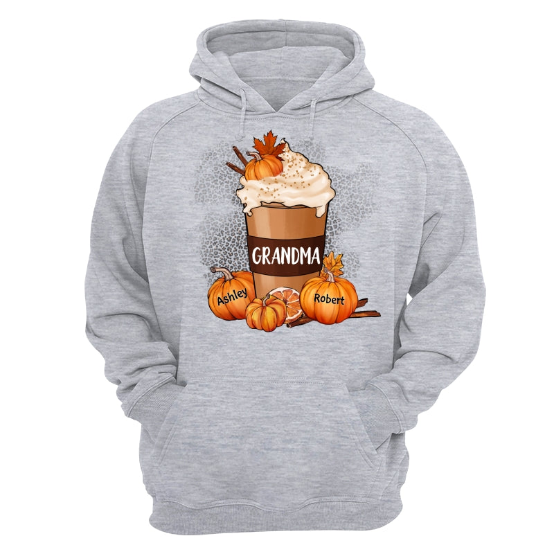 Grandma Mom Pumpkin Spice Latte Personalized Shirt