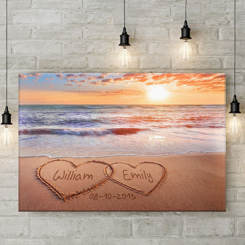 Beach Life Is Better With You - Couple Personalized Custom Horizontal Poster - Gift For Husband Wife, Anniversary