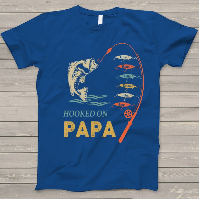 Personalized Reel Cool Papa Shirt, Dad and Kid Shirt