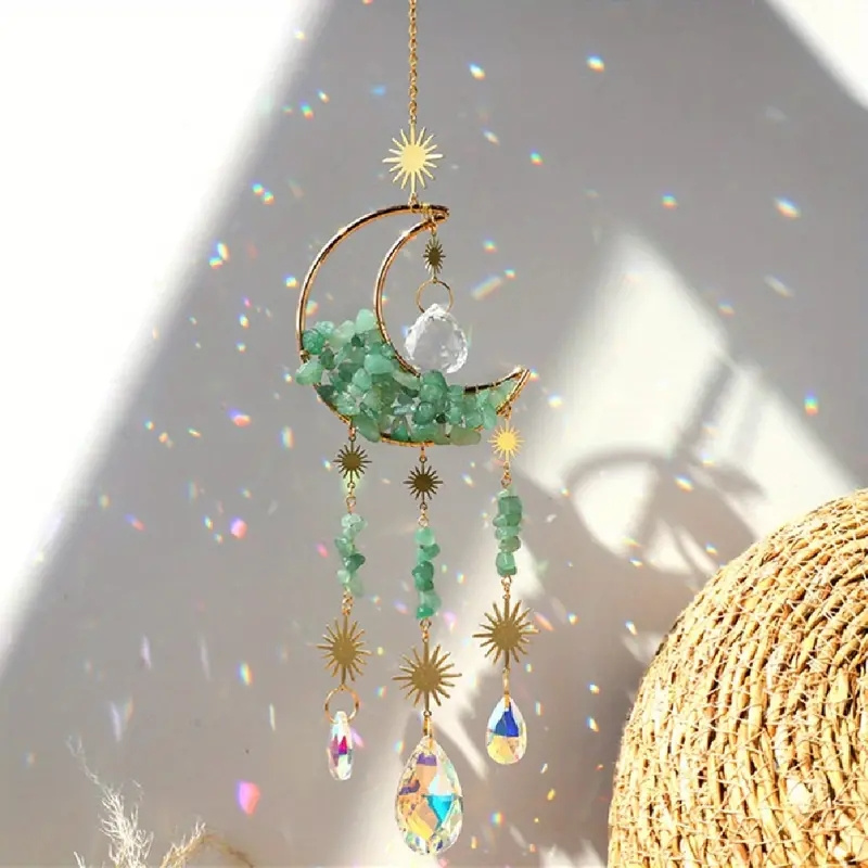 Crystal Moon Star Suncatcher