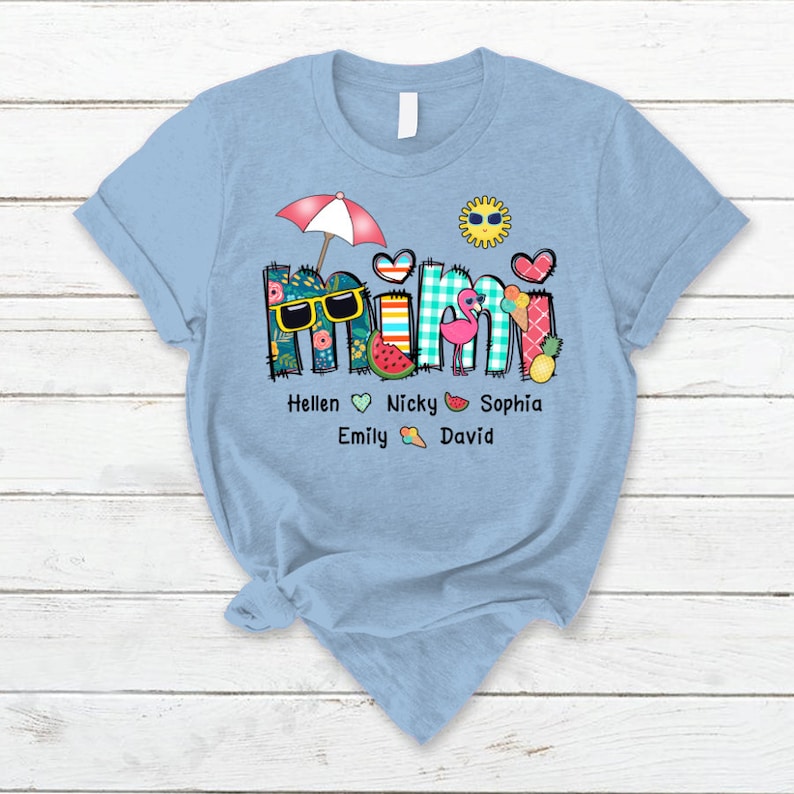 Personalized Grandma Shirt, Custom Name Mom Shirt